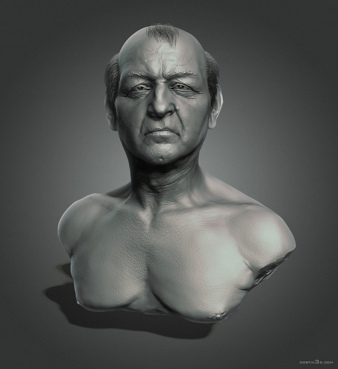 middle age man bust